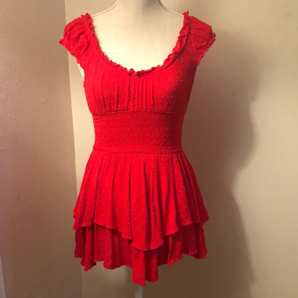 Polly Pants - Polly size 4 Red Dotted Romper Playsuit